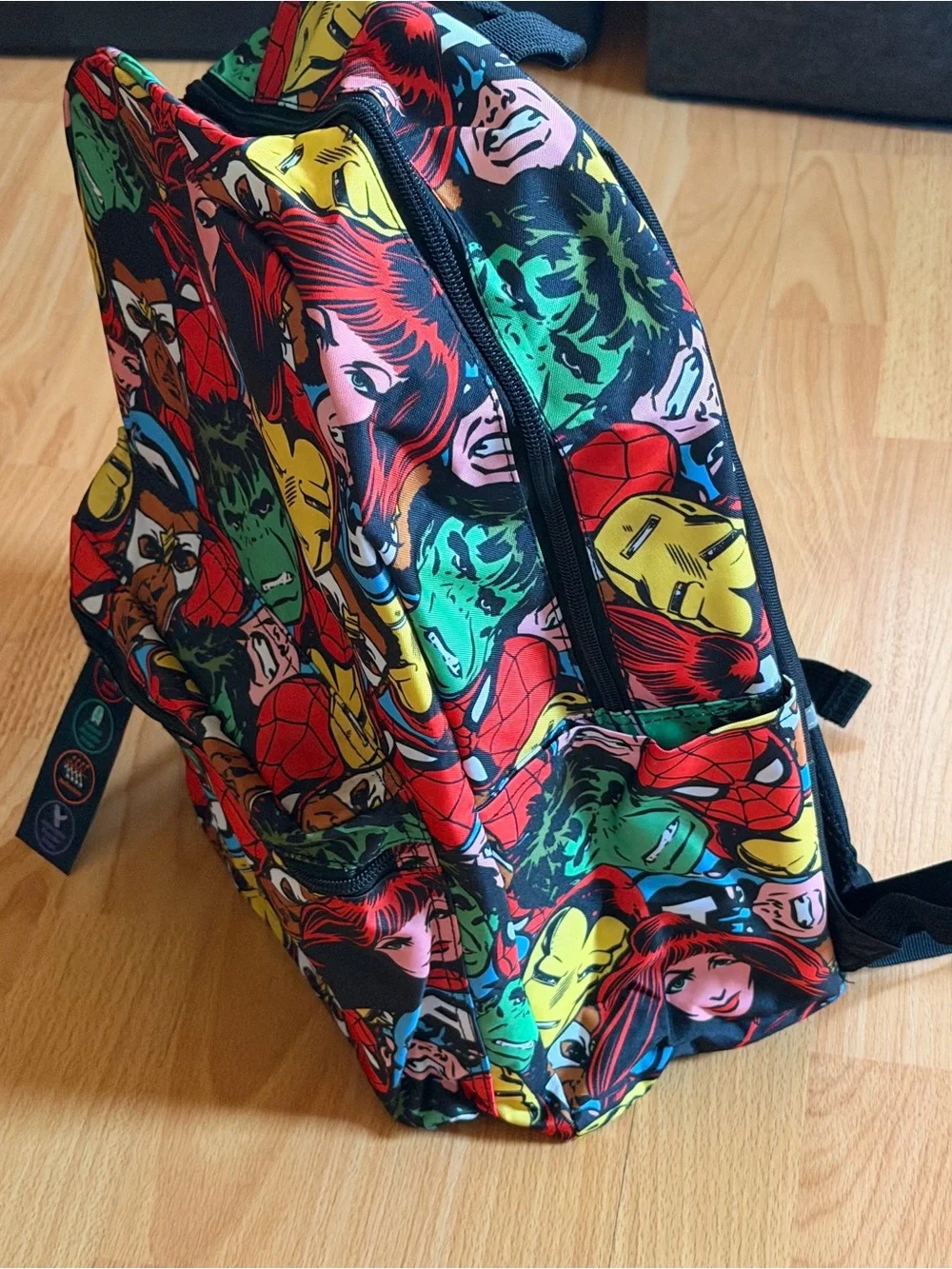 Marvel Avengers 17-inch All-Over Super Hero Printed Backpack.